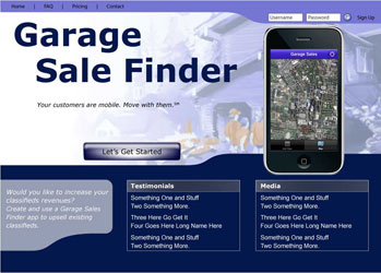 Garage Sale Finder website